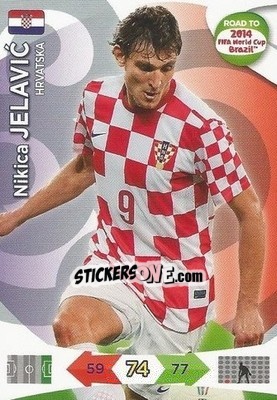 Sticker Nikica Jelavic - Road to 2014 FIFA World Cup Brazil. Adrenalyn XL n. 107 - Panini