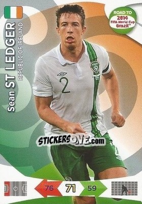 Sticker Sean St. Ledger - Road to 2014 FIFA World Cup Brazil. Adrenalyn XL n. 111 - Panini