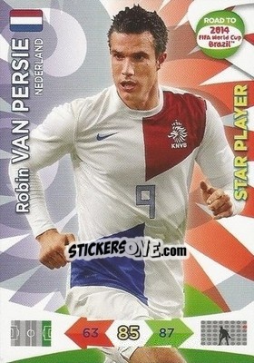 Sticker Robin van Persie - Road to 2014 FIFA World Cup Brazil. Adrenalyn XL n. 138 - Panini