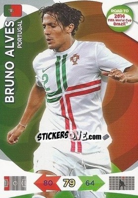 Sticker Bruno Alves - Road to 2014 FIFA World Cup Brazil. Adrenalyn XL n. 149 - Panini