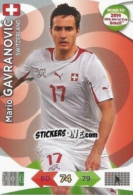 Sticker Mario Gavranovic - Road to 2014 FIFA World Cup Brazil. Adrenalyn XL n. 181 - Panini