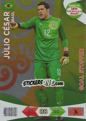Sticker Júlio César - Road to 2014 FIFA World Cup Brazil. Adrenalyn XL n. 207 - Panini