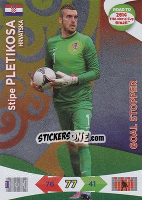 Sticker Stipe Pletikosa - Road to 2014 FIFA World Cup Brazil. Adrenalyn XL n. 213 - Panini