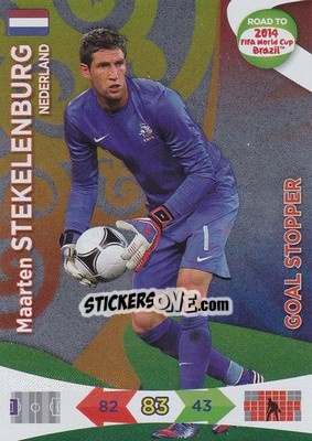 Sticker Maarten Stekelenburg - Road to 2014 FIFA World Cup Brazil. Adrenalyn XL n. 215 - Panini