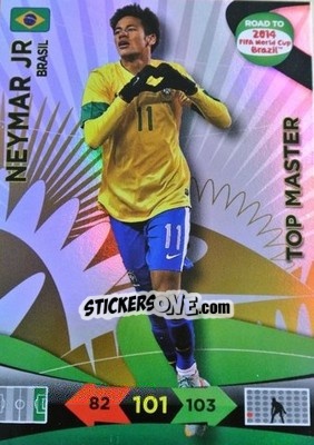 Figurina Neymar Jr - Road to 2014 FIFA World Cup Brazil. Adrenalyn XL - Panini