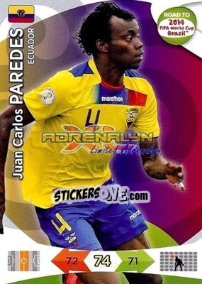 Cromo Juan Carlos Paredes - Road to 2014 FIFA World Cup Brazil. Adrenalyn XL - Panini