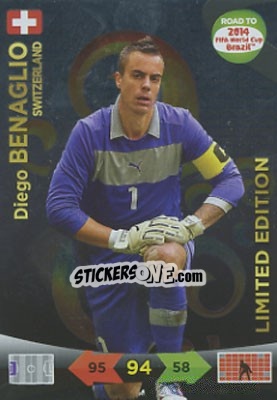 Sticker Diego Benaglio - Road to 2014 FIFA World Cup Brazil. Adrenalyn XL n. LE-DB - Panini