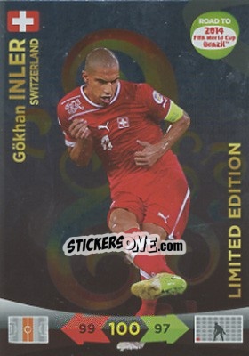 Sticker Gökhan Inler - Road to 2014 FIFA World Cup Brazil. Adrenalyn XL n. LE-GI - Panini