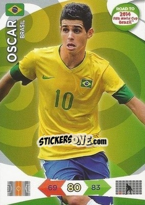 Sticker Oscar - Road to 2014 FIFA World Cup Brazil. Adrenalyn XL - Panini