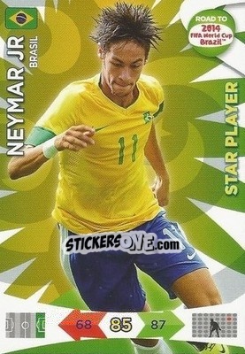 Sticker Neymar Jr - Road to 2014 FIFA World Cup Brazil. Adrenalyn XL n. 25 - Panini