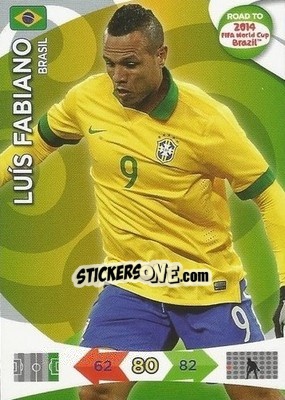 Cromo Luís Fabiano - Road to 2014 FIFA World Cup Brazil. Adrenalyn XL - Panini