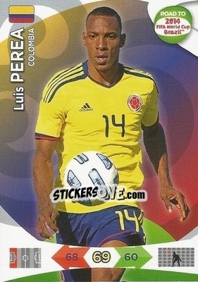 Sticker Luis Perea - Road to 2014 FIFA World Cup Brazil. Adrenalyn XL - Panini
