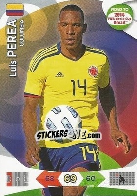 Sticker Luis Perea - Road to 2014 FIFA World Cup Brazil. Adrenalyn XL n. 31 - Panini