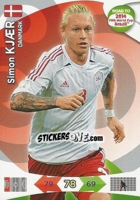 Sticker Simon Kjaer - Road to 2014 FIFA World Cup Brazil. Adrenalyn XL n. 39 - Panini