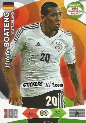 Cromo Jérôme Boateng - Road to 2014 FIFA World Cup Brazil. Adrenalyn XL - Panini