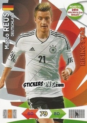 Sticker Marco Reus - Road to 2014 FIFA World Cup Brazil. Adrenalyn XL n. 58 - Panini