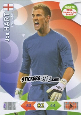 Sticker Joe Hart - Road to 2014 FIFA World Cup Brazil. Adrenalyn XL n. 61 - Panini