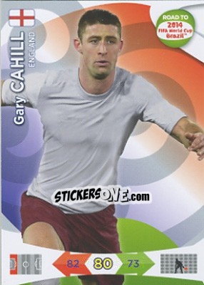 Sticker Gary Cahill - Road to 2014 FIFA World Cup Brazil. Adrenalyn XL n. 64 - Panini