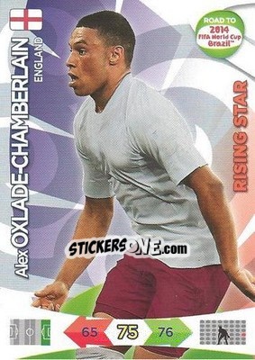 Sticker Alex Oxlade-Chamberlain - Road to 2014 FIFA World Cup Brazil. Adrenalyn XL n. 69 - Panini
