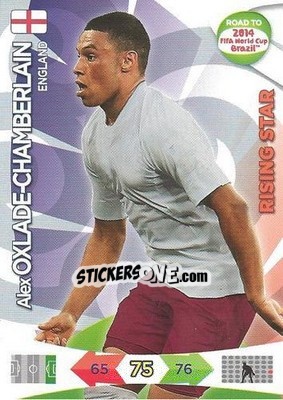 Figurina Alex Oxlade-Chamberlain - Road to 2014 FIFA World Cup Brazil. Adrenalyn XL - Panini