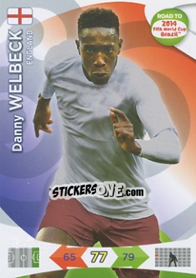 Sticker Danny Welbeck - Road to 2014 FIFA World Cup Brazil. Adrenalyn XL n. 70 - Panini