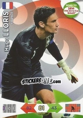 Sticker Hugo Lloris - Road to 2014 FIFA World Cup Brazil. Adrenalyn XL n. 88 - Panini