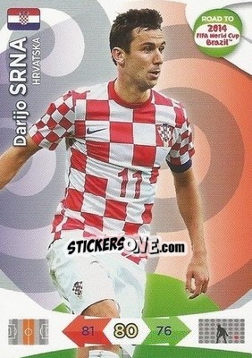 Sticker Darijo Srna - Road to 2014 FIFA World Cup Brazil. Adrenalyn XL - Panini