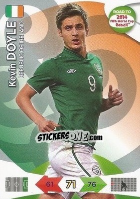 Sticker Kevin Doyle - Road to 2014 FIFA World Cup Brazil. Adrenalyn XL - Panini