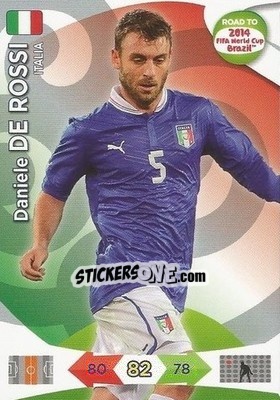 Sticker Daniele De Rossi - Road to 2014 FIFA World Cup Brazil. Adrenalyn XL n. 122 - Panini