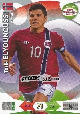 Sticker Tarik Elyounoussi - Road to 2014 FIFA World Cup Brazil. Adrenalyn XL n. 147 - Panini