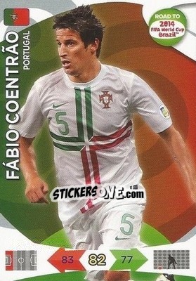Sticker Fábio Coentrão - Road to 2014 FIFA World Cup Brazil. Adrenalyn XL n. 150 - Panini