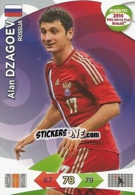 Sticker Alan Dzagoev - Road to 2014 FIFA World Cup Brazil. Adrenalyn XL n. 163 - Panini