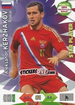 Sticker Aleksandr Kerzhakov - Road to 2014 FIFA World Cup Brazil. Adrenalyn XL n. 164 - Panini