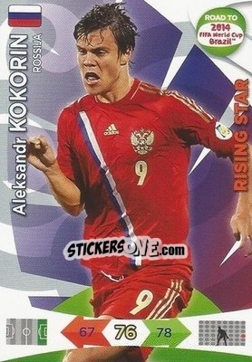Sticker Aleksandr Kokorin - Road to 2014 FIFA World Cup Brazil. Adrenalyn XL n. 165 - Panini