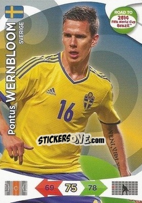 Sticker Pontus Wernbloom - Road to 2014 FIFA World Cup Brazil. Adrenalyn XL n. 170 - Panini