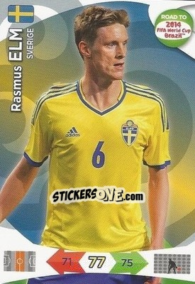 Figurina Rasmus Elm - Road to 2014 FIFA World Cup Brazil. Adrenalyn XL - Panini