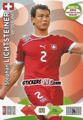 Figurina Stephan Lichtsteiner - Road to 2014 FIFA World Cup Brazil. Adrenalyn XL - Panini