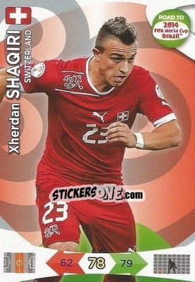 Sticker Xherdan Shaqiri - Road to 2014 FIFA World Cup Brazil. Adrenalyn XL n. 179 - Panini