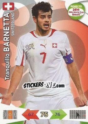Sticker Tranquillo Barnetta - Road to 2014 FIFA World Cup Brazil. Adrenalyn XL n. 180 - Panini