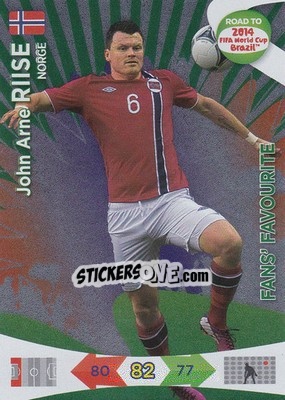 Sticker John Arne Riise - Road to 2014 FIFA World Cup Brazil. Adrenalyn XL n. 202 - Panini