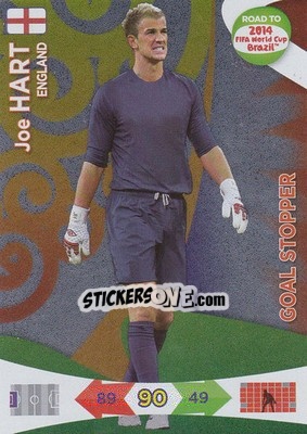 Sticker Joe Hart - Road to 2014 FIFA World Cup Brazil. Adrenalyn XL n. 211 - Panini
