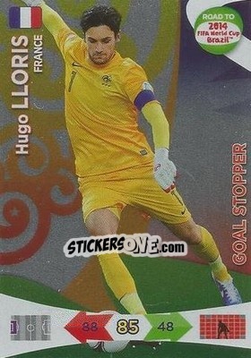 Sticker Hugo Lloris - Road to 2014 FIFA World Cup Brazil. Adrenalyn XL n. 212 - Panini