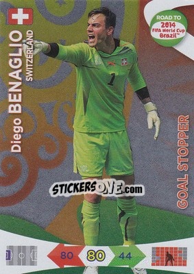 Figurina Diego Benaglio - Road to 2014 FIFA World Cup Brazil. Adrenalyn XL - Panini