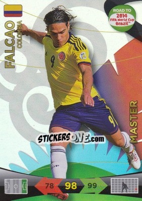 Sticker Falcao - Road to 2014 FIFA World Cup Brazil. Adrenalyn XL n. 223 - Panini