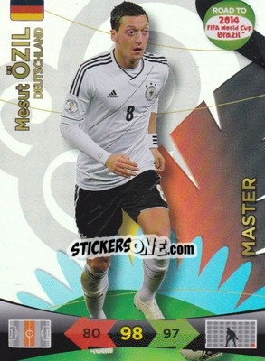 Sticker Mesut Özil - Road to 2014 FIFA World Cup Brazil. Adrenalyn XL n. 224 - Panini