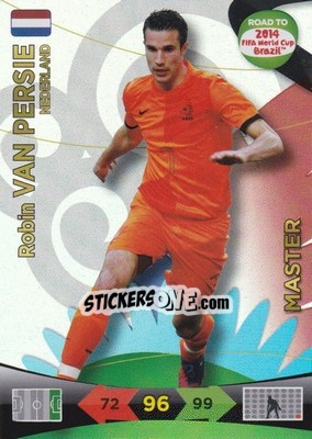 Sticker Robin van Persie - Road to 2014 FIFA World Cup Brazil. Adrenalyn XL - Panini