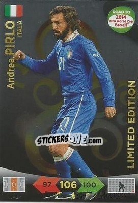 Sticker Andrea Pirlo - Road to 2014 FIFA World Cup Brazil. Adrenalyn XL n. LE-AP - Panini