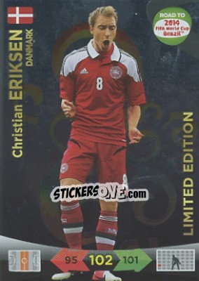Sticker Christian Eriksen - Road to 2014 FIFA World Cup Brazil. Adrenalyn XL n. LE-CE - Panini