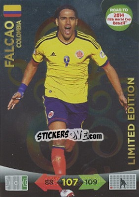 Sticker Falcao - Road to 2014 FIFA World Cup Brazil. Adrenalyn XL n. LE-FA - Panini