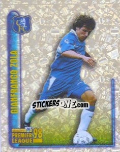 Cromo Gianfranco Zola (Superstar) - Premier League Inglese 1997-1998 - Merlin